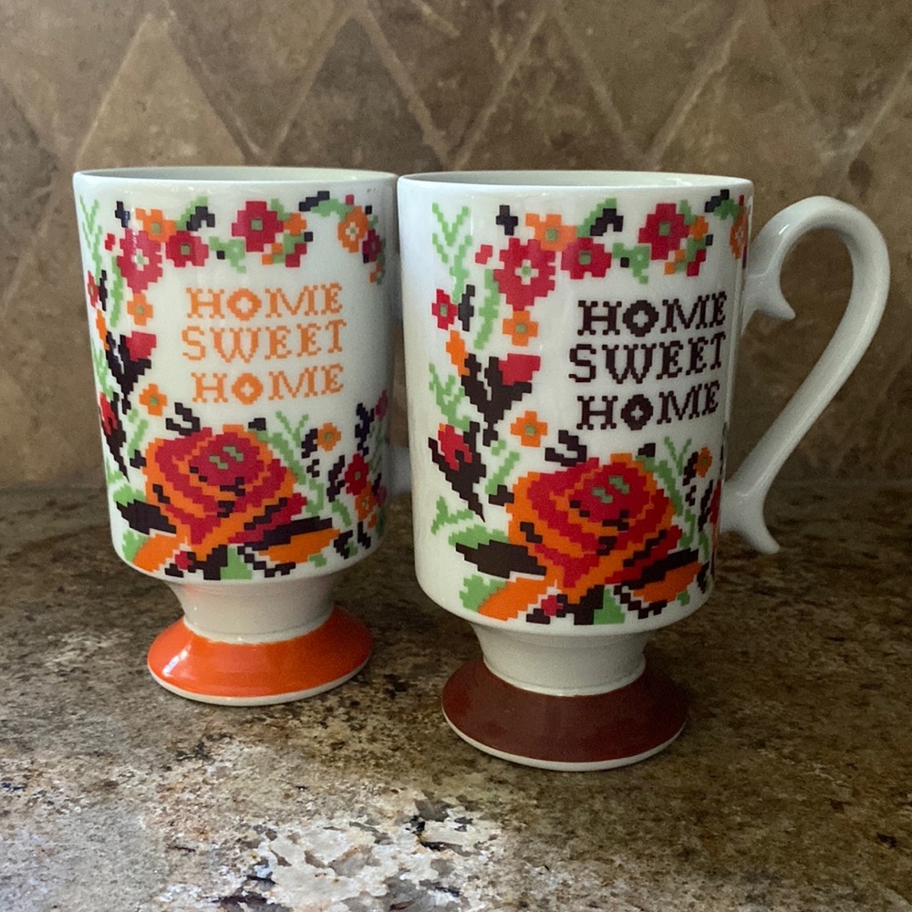 Vintage Royal Crown Home Sweet Home Mugs